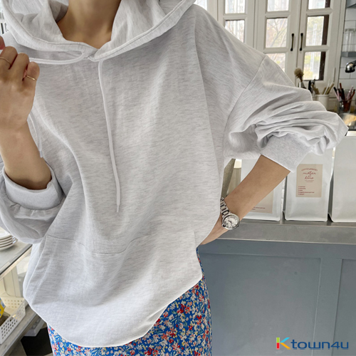 [naning9]Monedy boxy fit hoodie_M.White