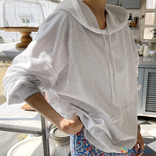 Monedy boxy fit hoodie_M.White