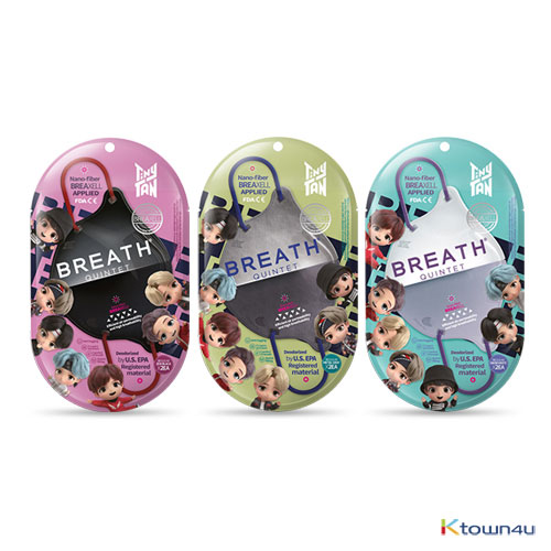 [BREATH] TinyTAN 5层layer 口罩(3color)