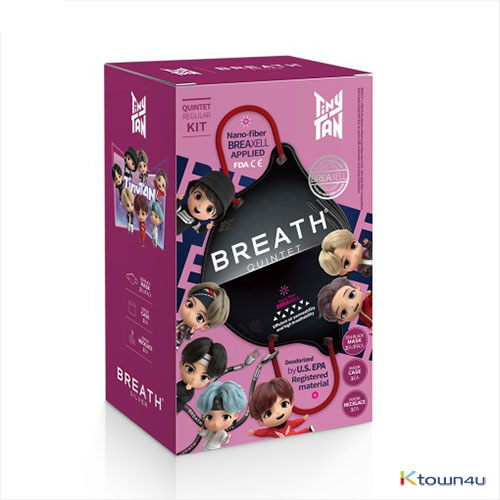 [BREATH] TinyTAN 5层layer 口罩 盒装 (3color)+TinyTAN 口罩盒