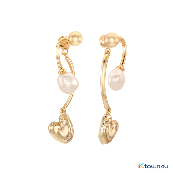ピアス [Rita monica] Love Heart Earrings ktown4u.com : [RITA MONICA] PRECIOUS HEART HOOP EARRINGS