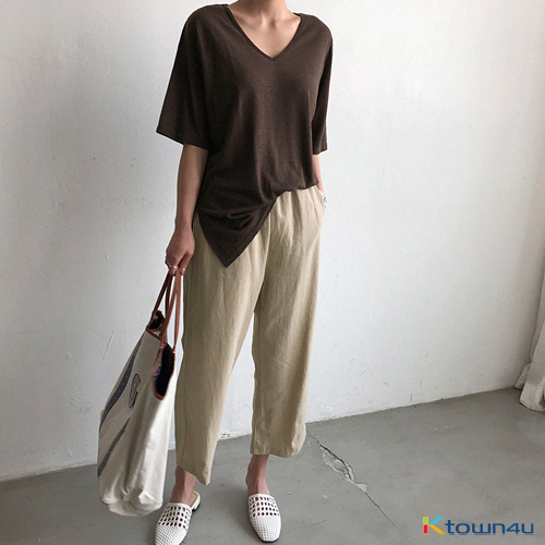 [naning9]Actorby Linen Pants_beige