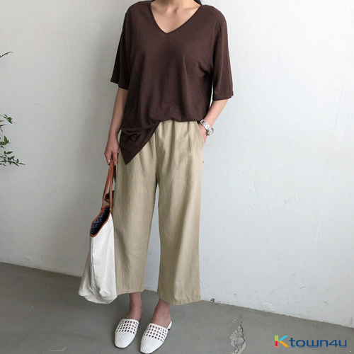 [naning9]Actorby Linen Pants_beige