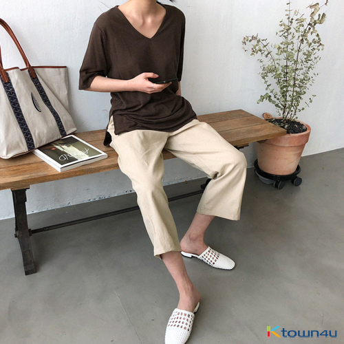 [naning9]Actorby Linen Pants_beige