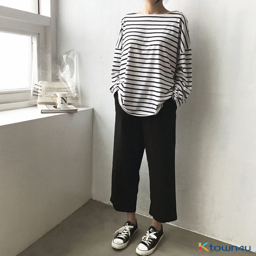 [naning9]Actorby Linen Pants_black