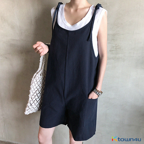 Keruel Linen Jumpsuit [Navy]