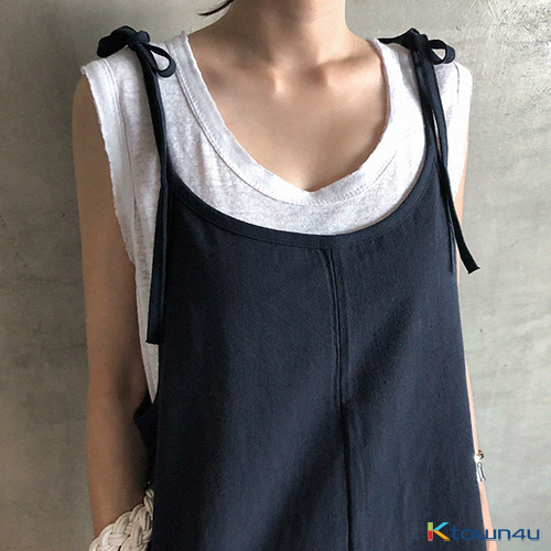 Keruel Linen Jumpsuit [Navy]