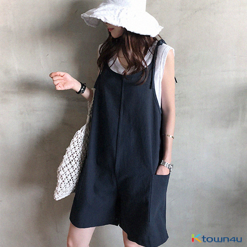 Keruel Linen Jumpsuit [Navy]