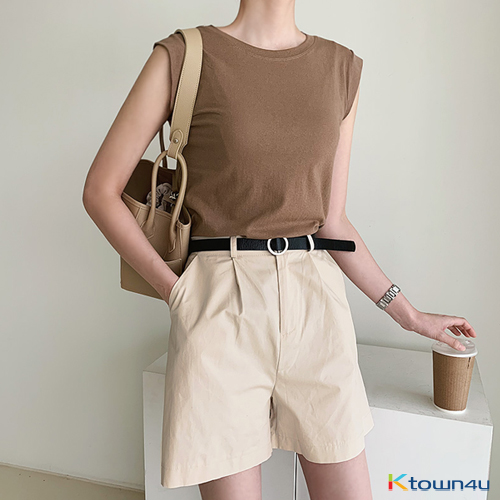 [naning9]Hireth sleeveless shirt_brown