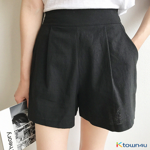 [naning9]Bless Linen Pantskirt_black