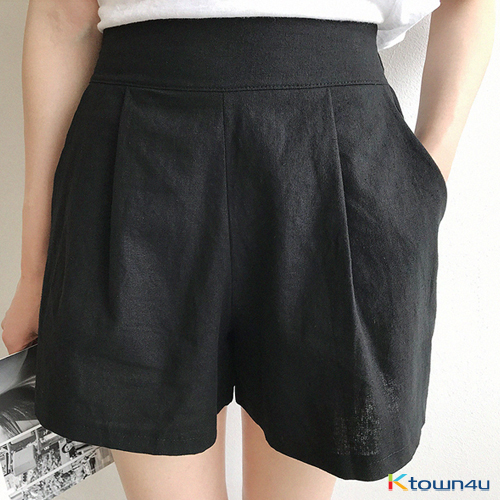 [naning9]Bless Linen Pantskirt_black