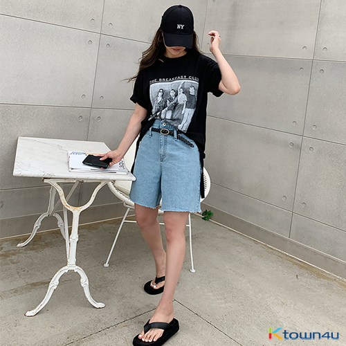 [naning9]Trau Vintage Printed T-Shirt_black