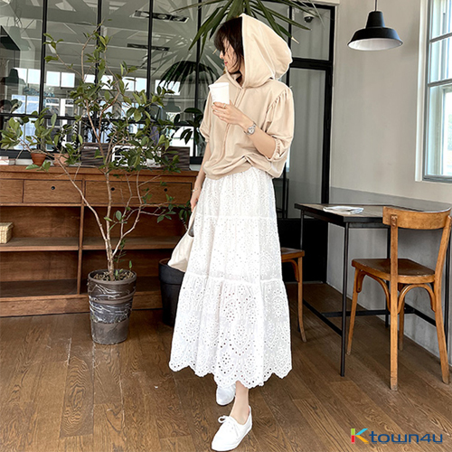 [naning9]Nacelli Puff Hoodie_Beige