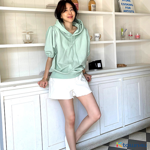 [naning9]Nacelli Puff Hoodie_Mint