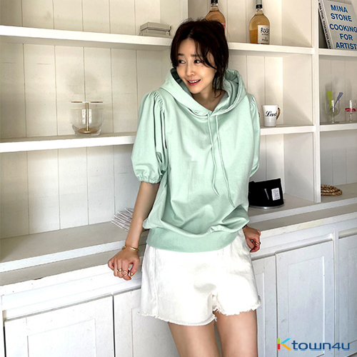 [naning9]Nacelli Puff Hoodie_Mint