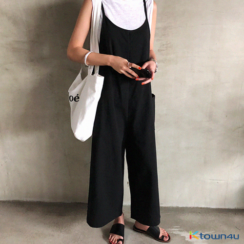 [naning9]Dotol Jumpsuit_black