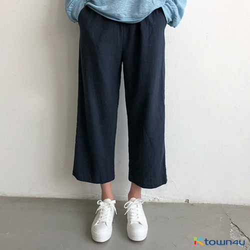 [naning9]Actorby Linen Pants_navy