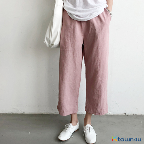 [naning9]Actorby Linen Pants_pink