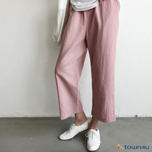 [naning9]Actorby Linen Pants_pink