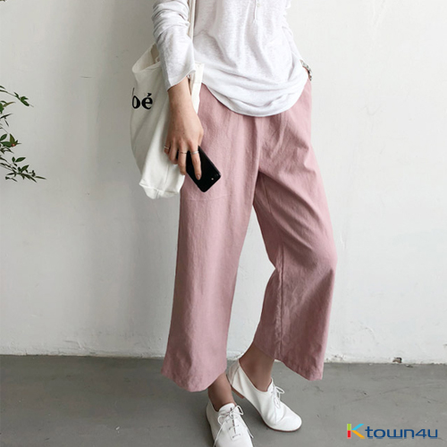 [naning9]Actorby Linen Pants_pink