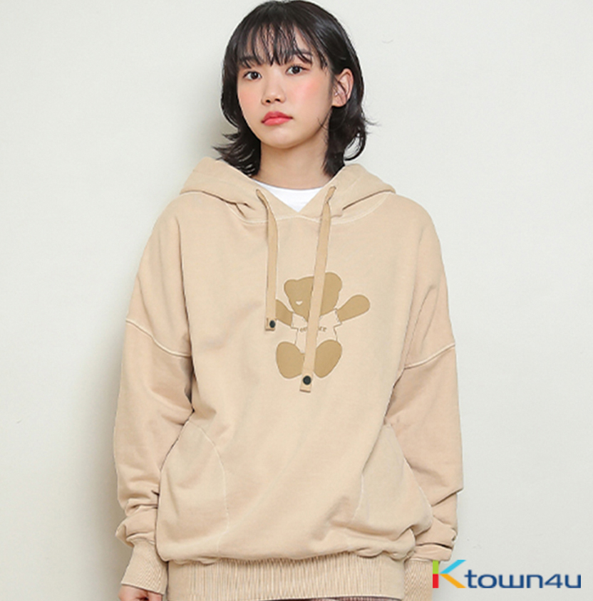 AQO Pigment Bear Hoodie [Beige]