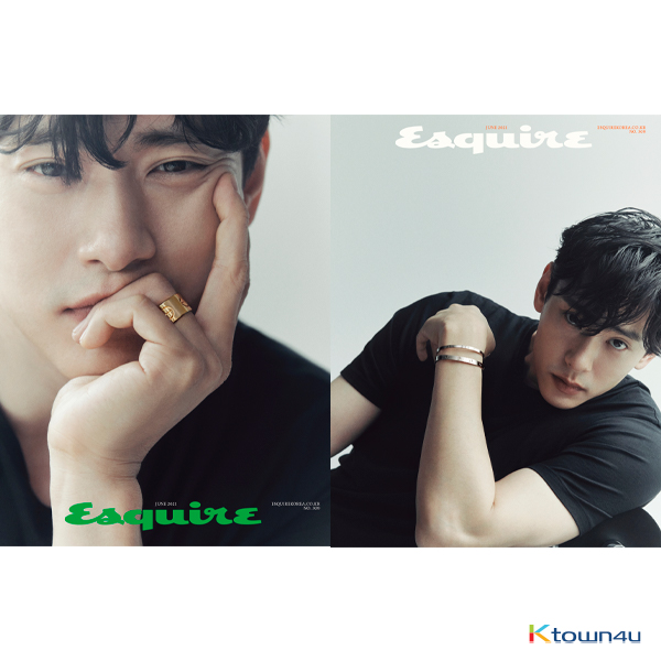 [GOT7 GOODS] ESQUIRE 2021.06 (Cover : Teo Yoo / Content : Jin young 6p) * Cover Random 1p out of 2p *Big Bromide (Jin young) + Tube for Poster 1p gift 