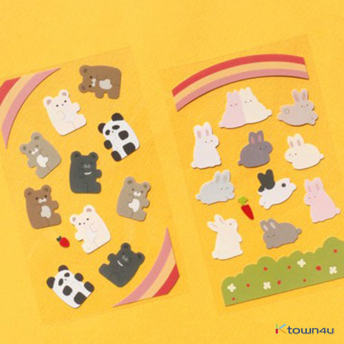 [Be on :D] Bear & Rabbit Sticker