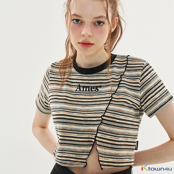 ktown4u.com : [AMESWORLDWIDE] SLIT CROP T-SHIRTS_BR