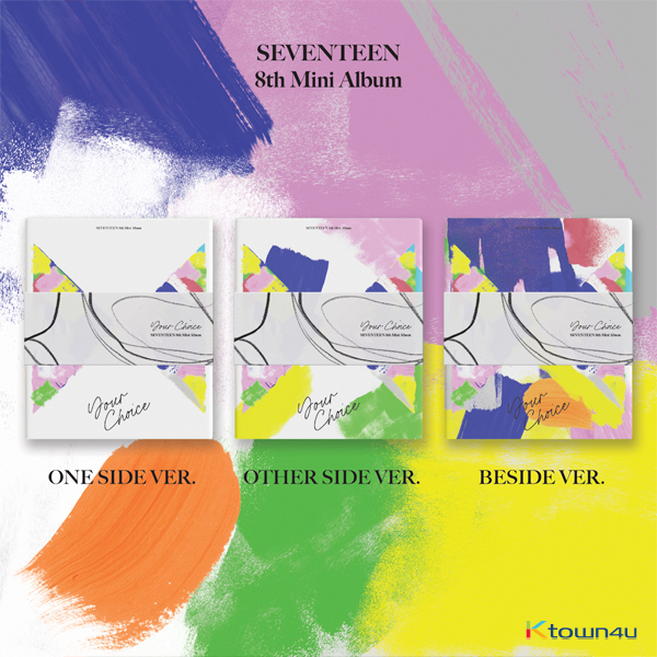 [3CD 套装] SEVENTEEN - 8th 迷你专辑 [Your Choice] (ONE SIDE Ver. + OTHER SIDE Ver. + BESIDE ver) (初回版) 