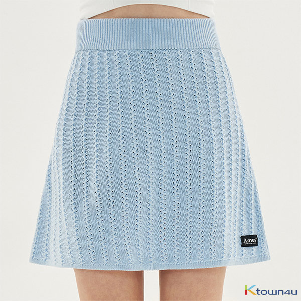 Twist A-Line Knit Skirt [SB]