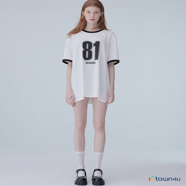  - BTS JIN Wear -Oversize numbering t-shirt 002 Black