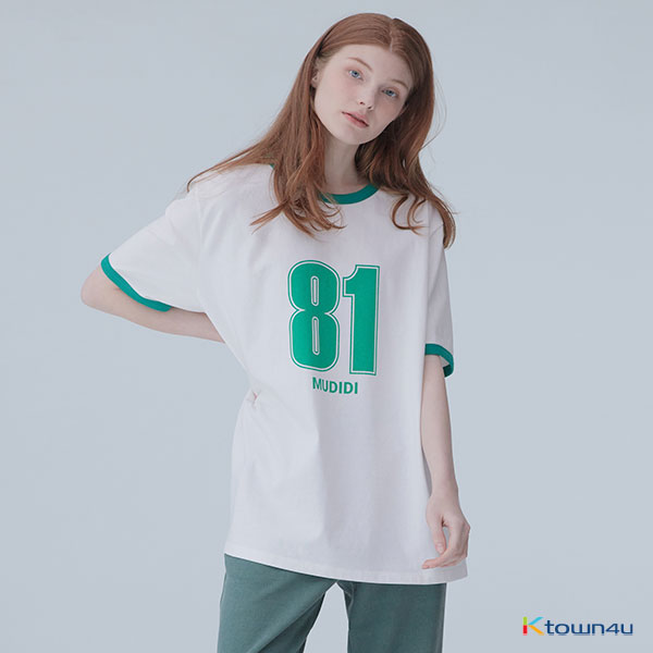 ktown4u.com : - [MUDIDI] Oversize numbering t-shirt 002 Green