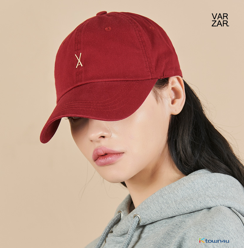 VARZAR Logo Over Fit Chino Ball Cap [Wine]