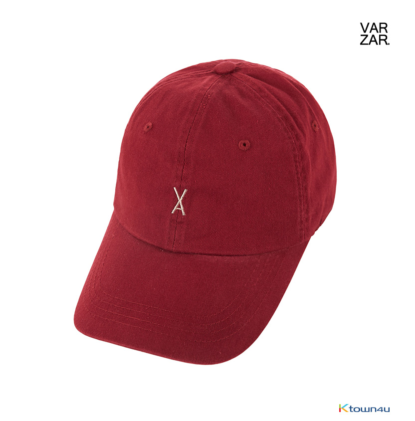 VARZAR Logo Over Fit Chino Ball Cap [Wine]