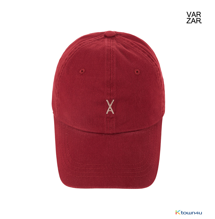 VARZAR Logo Over Fit Chino Ball Cap [Wine]