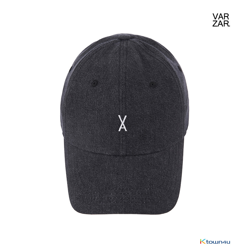 [VARZAR] Varzar Logo Over Fit Denim Ball Cap Black