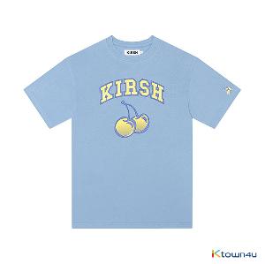★KIRSH★ Kirsch Plain Cherry Arch Logo T-Shirt Black KIRSH Small Cherry Standard Tee Shirt Black | Basic Tees for
