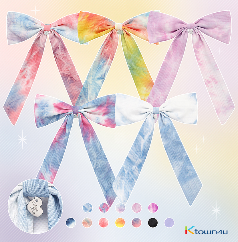 Tie Dye Ribbon Hair Pin [Blueberry Sherbet]