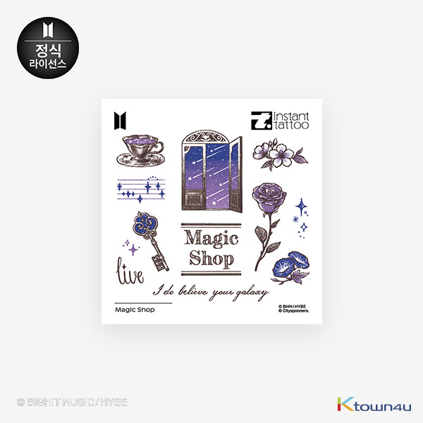 [BTS GOODS][instant tattoo] Music Theme_Magic Shop