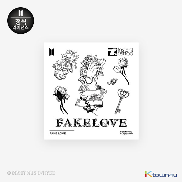 [BTS GOODS][instant tattoo] Music Theme_FakeLove