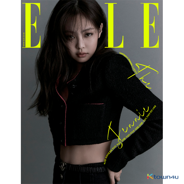 [韓国雑誌]ELLE 2021.08 B Type (Cover : Jennie  / Content : Jennie 12p) * The same poster for the purchase cover + Folding Crossbag