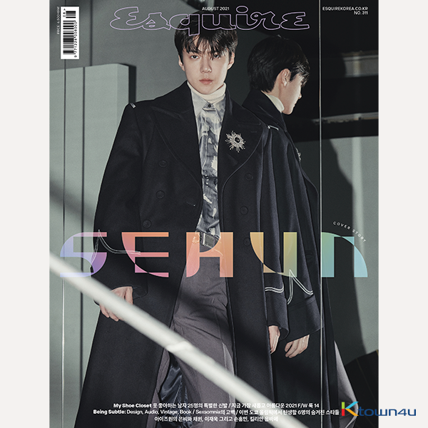 [韓国雑誌] ESQUIRE 2021.08 A Type (Cover : SEHUN Content : SEHUN 16p, 2PM JUNHO 12p) 