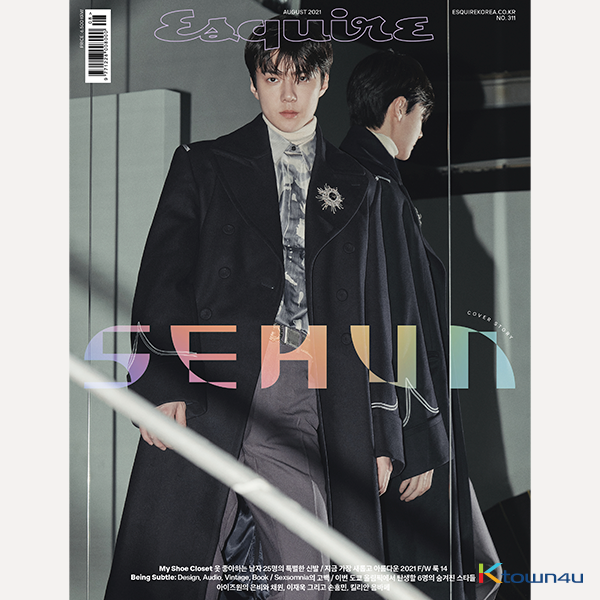 ESQUIRE 2021.08 A Type (Cover : SEHUN Content : SEHUN 16p, 2PM JUNHO 12p) 