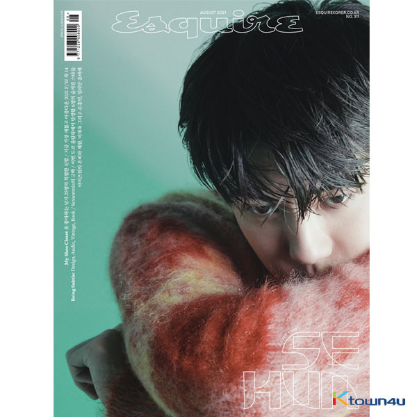 [韓国雑誌] ESQUIRE 2021.08 C Type (Cover : SEHUN Content : SEHUN 16p, 2PM JUNHO 12p)