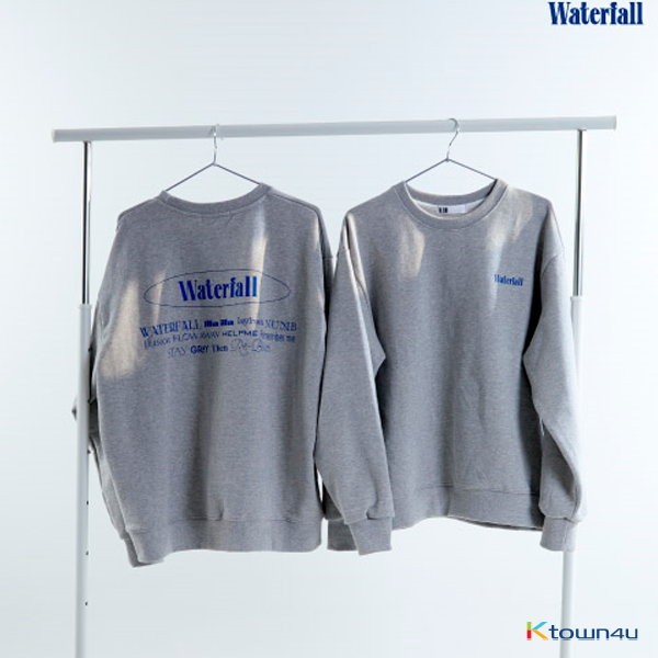[全款] B.I - [Waterfall] OFFICIAl MD Sweat Shirts (Color : Gray Size : L)__金韩彬吧