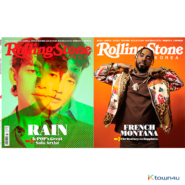 [韓国雑誌] Rolling Stone KOREA ISSUE #3 KOREAN - (Cover : Rain , Back Cover : French Montana / Contents : Rain, French Montana, Ciipher, LOONA, WONHO, ATEEZ)