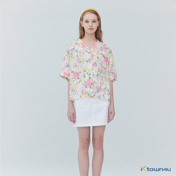 Flower blouse 001 Ivory