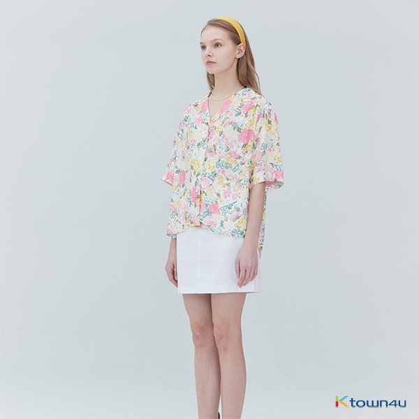 Flower blouse 001 Ivory