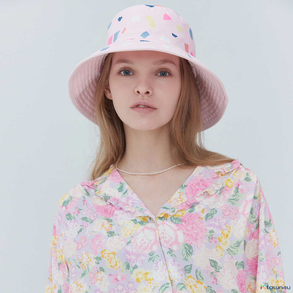 Reverisble pattern bucket hat 001 Pink