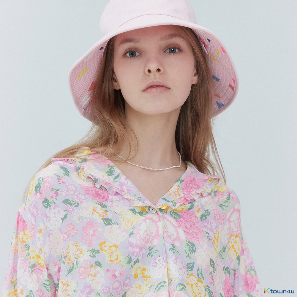 Reverisble pattern bucket hat 001 Pink